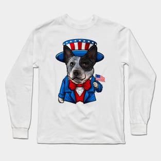 Fourth of July Australian Cattle Dog Long Sleeve T-Shirt